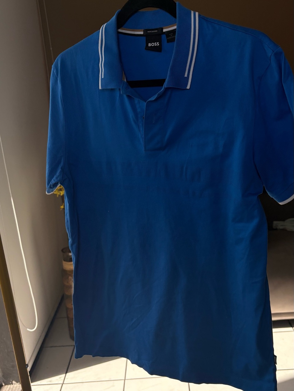 BOSS Royal Blue Polo with White Trim